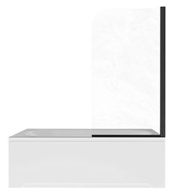 Шторка на ванну Акватек AQ.BSRC.080.1BL 80x150, стекло прозрачное, профиль черный матовый - фото 1