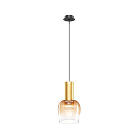 Подвесной светильник Maytoni Smart Casual MOD414PL-L7G3K, арматура золото, плафон стекло янтарное - фото 1
