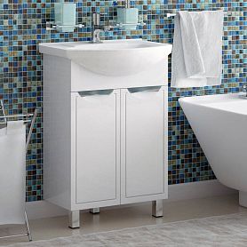 Тумба под раковину Corozo Монро 60, цвет белый - фото 1