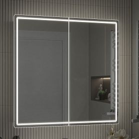 Шкаф-зеркало Vigo Geometry Classic 80, с подсветкой, цвет белый - фото 1