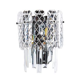 Настенный светильник Arte Lamp Nicoletta A1051AP-2CC, арматура хром, плафон хрусталь прозрачный - фото 1
