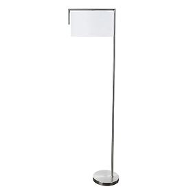 Торшер Arte Lamp Aperol A5031PN-1SS, арматура матовое серебро, плафон ткань белый - фото 1