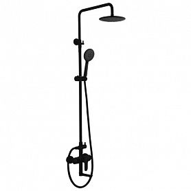 Душевая стойка Abber Eleganz AF8316B, с верхним душем, смесителем, цвет черный - фото 1