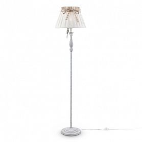 Торшер Maytoni Bird ARM013-22-W, арматура белая / бежевая, плафон органза бежевая, 35х35 см - фото 1