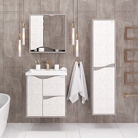 Мебель для ванной Оника Брендон 60, цвет бетон крем / камень светлый - фото 1