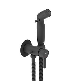 Гигиенический душ Damixa Option 211000300, со встраиваемым смесителем, с крючком, цвет черный - фото 1