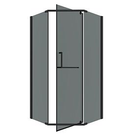 Душевой уголок Grossman Pragma 302.K33.03.9090.21.10 90х90, стекло тонированное, профиль черный матовый - фото 1