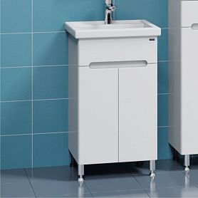 Тумба под раковину Санта Лондон 50 напольная, с дверцами, цвет белый - фото 1