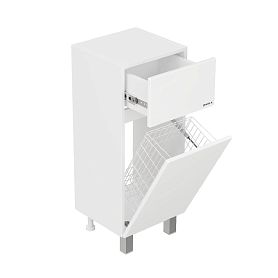 Тумба Оника Милтон 30, с бельевой корзиной, цвет белый - фото 1