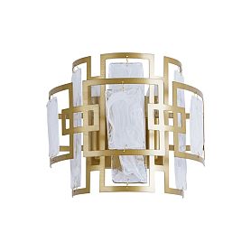 Настенный светильник Arte Lamp Blake A4087AP-2SG, арматура матовое золото, плафон стекло белое - фото 1