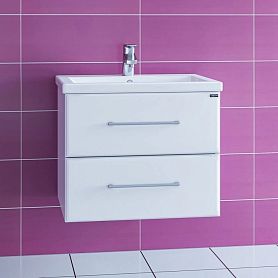 Тумба под раковину Санта Омега 60 подвесная, с ящиками, цвет белый - фото 1