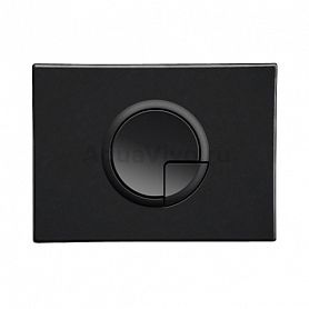 Кнопка смыва Berges Novum R5 040025 для унитаза, цвет черный Soft Touch - фото 1