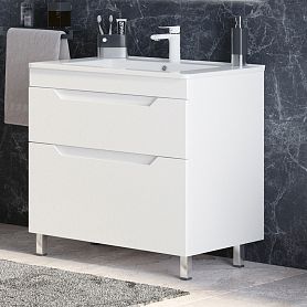 Тумба под раковину Corozo Юта 85, напольная, цвет белый - фото 1