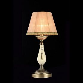 Интерьерная настольная лампа Maytoni Demitas RC024-TL-01-R, арматура цвет бронза, плафон/абажур органза, цвет бежевый - фото 1