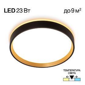 Накладной светильник Citilux Etalon CL750241, арматура черная / золото - фото 1