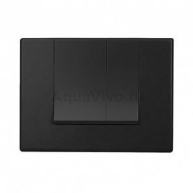 Кнопка смыва Berges Novum S5 040045 для унитаза, цвет черный Soft Touch - фото 1