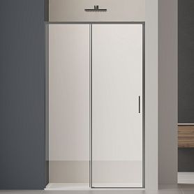 Душевая дверь Vincea Soft 2 VDS-3SO2 130x200, стекло прозрачное, профиль вороненая сталь - фото 1