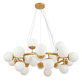 Подвесная люстра Arte Lamp Bolla A1664SP-25GO, арматура золото, плафон стекло белое - фото 1