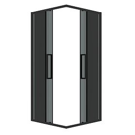 Душевой уголок Grossman Cosmo 300.K33.02.9090.21.10 90х90, стекло тонированное, профиль черный матовый - фото 1