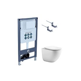 Комплект Акватек Гелиос INS P 01: Инсталляция Pneumo S50 INSP-0000001 + Унитаз Гелиос AQ1993T-00 белый - фото 1