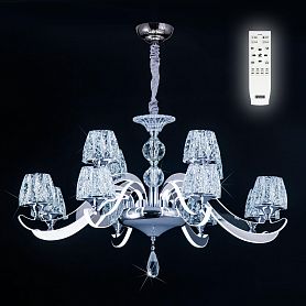 Подвесная люстра Citilux Montserrat EL338P12, арматура хром, плафоны акрил белый - фото 1