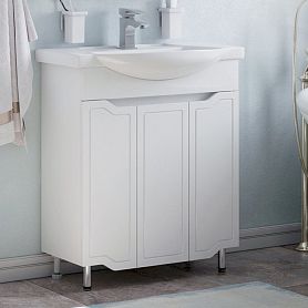 Тумба под раковину Corozo Мирра 75, цвет белый - фото 1