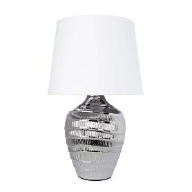 Декоративная настольная лампа Arte Lamp Korfu A4003LT-1CC, арматура хром, плафон ткань белая - фото 1