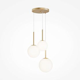 Подвесной светильник Maytoni Basic Form MOD321PL-03G1, арматура золото, плафон стекло белое - фото 1