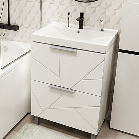 Тумба под раковину Mixline Гранд 60, цвет белый - фото 1