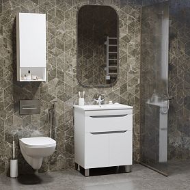 Мебель для ванной Mixline Лайн 60, с 1 ящиком, цвет белый - фото 1