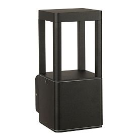 Фасадный светильник Arte Lamp Pherkad A2726AL-1BK, арматура черный, плафон алюминий черный - фото 1