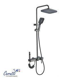 Душевая стойка CeruttiSPA Alfio, цвет графит - фото 1