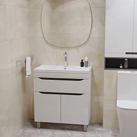 Мебель для ванной Mixline Лайн 80, с 1 ящиком, цвет белый - фото 1