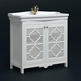 Тумба под раковину Corozo Манойр 85, цвет белый - фото 1