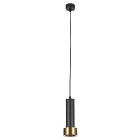 Подвесной светильник Arte Lamp Ran A3147SP-1BK, арматура черная, плафон металл / пластик черный - фото 1
