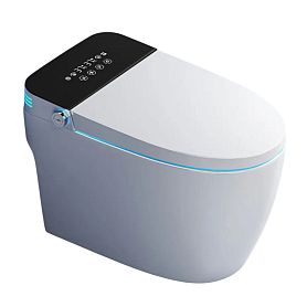 Унитаз CeruttiSPA Ezio Smart CT11168 приставной, безободковый, с сиденьем микролифт, с дистанционным управлением, цвет белый - фото 1