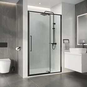 Душевая дверь Niagara Nova NG-35-11AGR 110x195, стекло прозрачное, профиль графит - фото 1