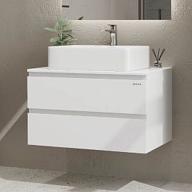 Тумба под раковину Оника Алеста 80, цвет белый - фото 1