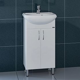 Тумба под раковину Санта Уют 45 напольная, с дверцами, цвет белый - фото 1