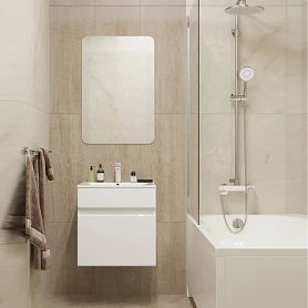 Мебель для ванной Mixline Брикс 60, подвесная, с 1 ящиком, цвет белый - фото 1
