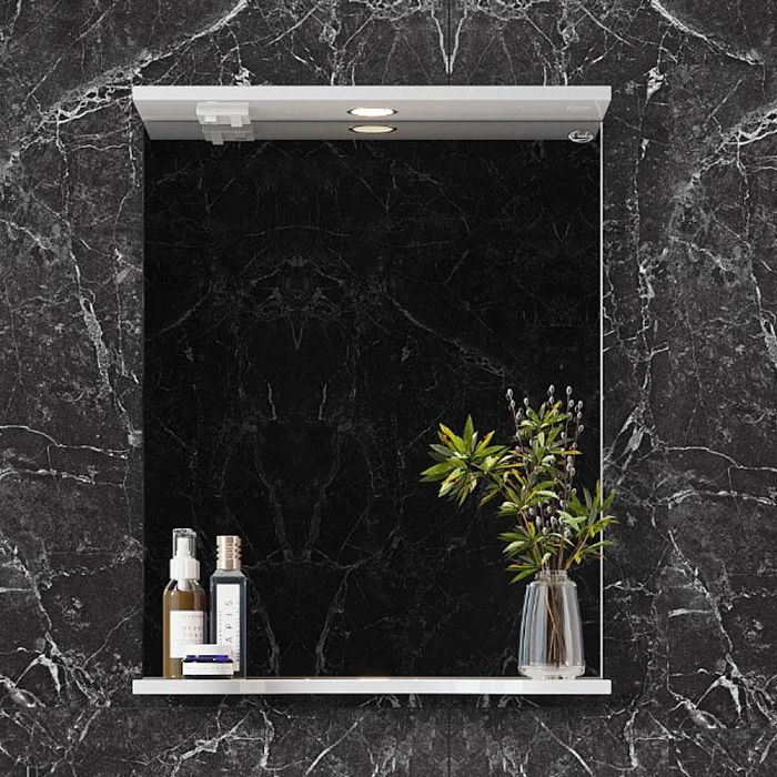 Зеркало Оника Коралл 50x70, с подсветкой, цвет белый