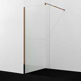 Душевая перегородка WasserKRAFT Rur 30W46RG 110x200, стекло прозрачное, профиль розовое золото - фото 1