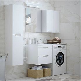 Мебель для ванной Corozo Алиот 120 подвесная, с тумбой 56 см, цвет белый - фото 1