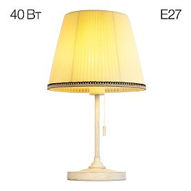 Настольный светильник Citilux Линц CL402723, арматура белая с золотом, плафоны текстиль бежевый / золото - фото 1