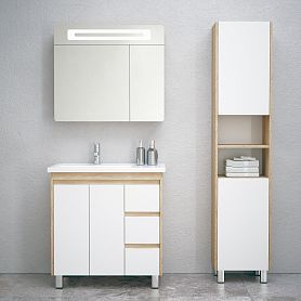 Мебель для ванной Corozo Остин 80, цвет дуб сонома - фото 1