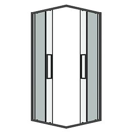 Душевой уголок Grossman Cosmo 300.K33.02.8080.42.00 80х80, стекло прозрачное, профиль графит сатин - фото 1