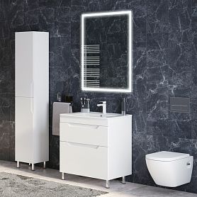 Мебель для ванной Corozo Юта 75, напольная, цвет белый - фото 1