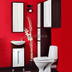 Мебель для ванной Бриклаер Бали 40, цвет белый - венге - фото 1