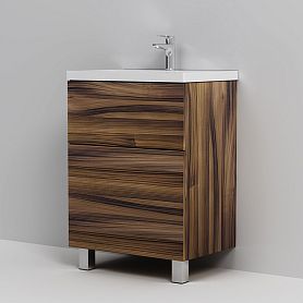 Тумба под раковину AM.PM Gem 60 напольная, 2 ящика, цвет орех - фото 1