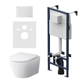 Комплект AM.PM IS70101.741701 унитаза Sense FlashClean с сиденьем микролифт и инсталляции Pro C  L белой глянцевой - фото 1